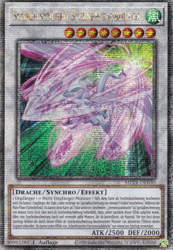 MP24-DE030 - Schnellsynchro-Sternenstaubdrache - Quarter Century Secret Rare - Deutsch - 1. Auflage - 25th Anniversary Tin: Dueling Mirrores - mit LMS Trading Fieldcenter-Karte Yugioh MP24-DE030 - Schnellsynchro-Sternenstaubdrache - Quarter Century Secret Rare - Deutsch - 1. Auflage - 25th Anniversary Tin: Dueling Mirrores - mit LMS Trading Fieldcenter-Karte Yugioh von LMS Trading
