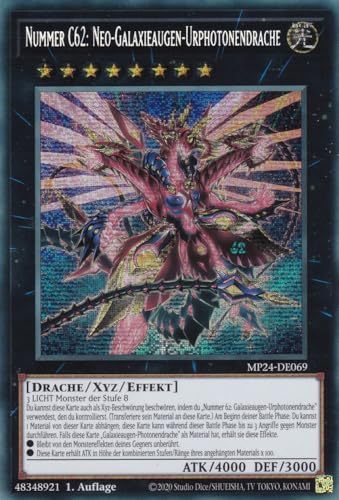 MP24-DE069 - Nummer C62: Neo-Galaxieaugen-Urphotonendrache - Secret Rare - Deutsch - 1. Auflage - 25th Anniversary Tin: Dueling Mirrores - mit LMS Trading Fieldcenter-Karte Yugioh von LMS Trading