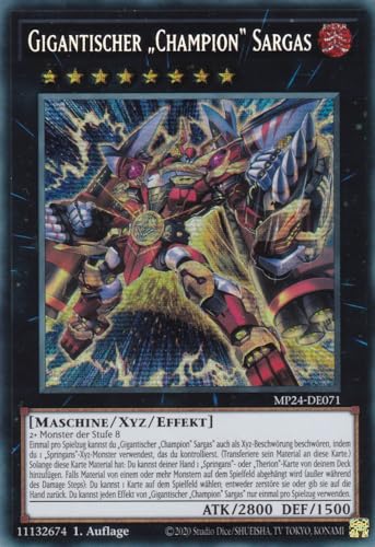 MP24-DE071 - Gigantischer „Champion“ Sargas - Secret Rare - Deutsch - 1. Auflage - 25th Anniversary Tin: Dueling Mirrores - mit LMS Trading Fieldcenter-Karte Yugioh von LMS Trading