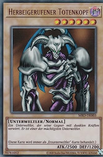 MRD-DE003 - Herbeigerufener Totenkopf - Ultra Rare - Reprint - Deutsch - Metal Raiders (25th Anniversary Edition) - mit LMS Trading Fieldcenter-Karte Yugioh von LMS Trading