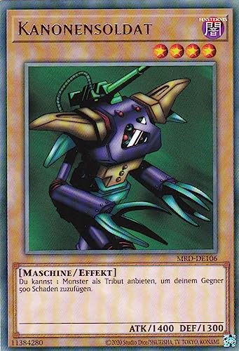 MRD-DE106 - Kanonensoldat - Rare - Reprint - Deutsch - Metal Raiders (25th Anniversary Edition) - mit LMS Trading Fieldcenter-Karte Yugioh von LMS Trading