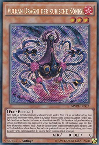MVP1-DES37 - Vulkan Dragni der kubische König - Secret Rare - Deutsch - The Dark Side of Dimensions Movie Pack - mit LMS Trading Fieldcenter-Karte Yugioh von LMS Trading
