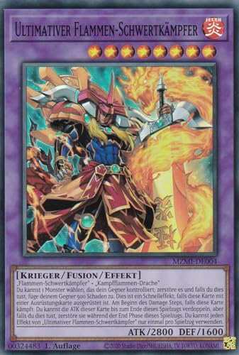 MZMI-DE004 - Ultimativer Flammen-Schwertkämpfer - Super Rare - 1. Auflage - Super Rare - Maze of Millennia - mit LMS Trading Fieldcenter-Karte Yugioh von LMS Trading