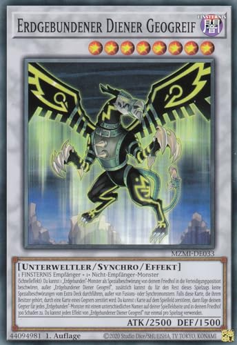 MZMI-DE033 - Erdgebundener Diener Geogreif - Super Rare - 1. Auflage - Super Rare - Maze of Millennia - mit LMS Trading Fieldcenter-Karte Yugioh von LMS Trading