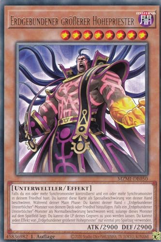 MZMI-DE050 - Erdgebundener größerer Hohepriester - Rare - 1. Auflage - Rare - Maze of Millennia - mit LMS Trading Fieldcenter-Karte Yugioh von LMS Trading
