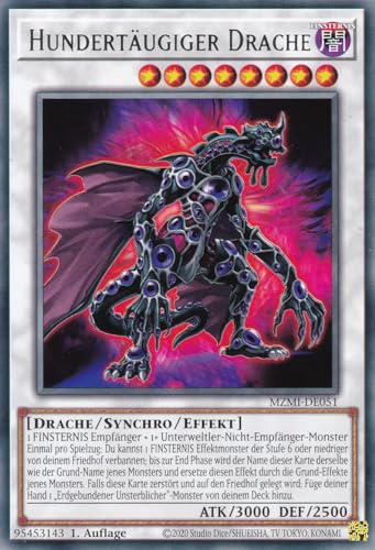 MZMI-DE051 - Hundertäugiger Drache - Rare - 1. Auflage - Rare - Maze of Millennia - mit LMS Trading Fieldcenter-Karte Yugioh MZMI-DE051 - Hundertäugiger Drache - Rare - 1. Auflage - Rare - Maze of Millennia - mit LMS Trading Fieldcenter-Karte Yugioh von LMS Trading