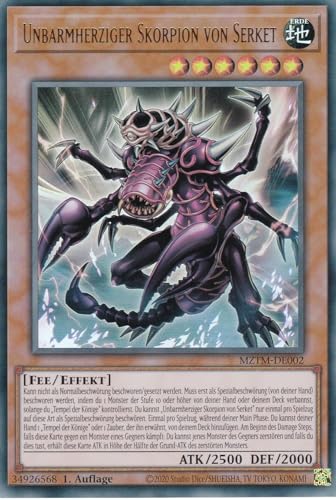 MZTM-DE002 - Unbarmherziger Skorpion von Serket - Ultra Rare - Deutsch - 1. Auflage - Maze of The Master - mit LMS Trading Fieldcenter-Karte Yugioh von LMS Trading