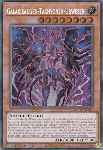 MZTM-DE011 - Galaxieaugen Tachyonen Urwesen - Secret Rare - Deutsch - 1. Auflage - Maze of The Master - mit LMS Trading Fieldcenter-Karte Yugioh von LMS Trading