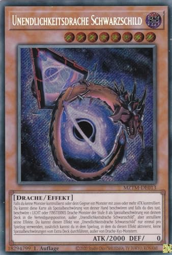 MZTM-DE013 - Unendlichkeitsdrache Schwarzschild - Secret Rare - Deutsch - 1. Auflage - Maze of The Master - mit LMS Trading Fieldcenter-Karte Yugioh von LMS Trading