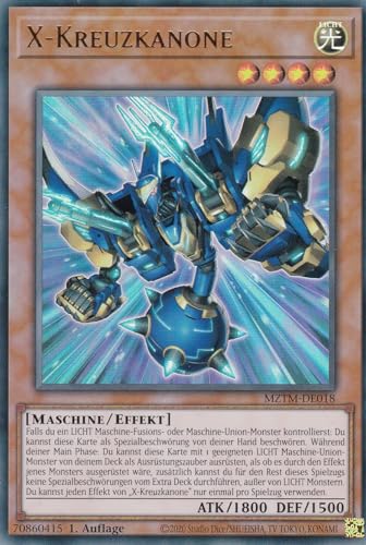 MZTM-DE018 - X Kreuzkanone - Ultra Rare - Deutsch - 1. Auflage - Maze of The Master - mit LMS Trading Fieldcenter-Karte Yugioh von LMS Trading