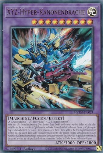 MZTM-DE021 - XYZ Hyper Kanonendrache - Ultra Rare - Deutsch - 1. Auflage - Maze of The Master - mit LMS Trading Fieldcenter-Karte Yugioh von LMS Trading