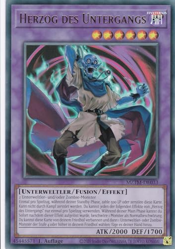 MZTM-DE033 - Herzog des Untergangs - Ultra Rare - Deutsch - 1. Auflage - Maze of The Master - mit LMS Trading Fieldcenter-Karte Yugioh von LMS Trading