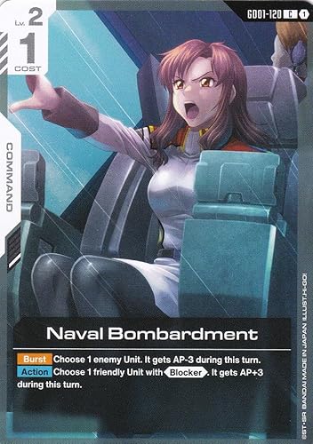 Naval Bombardment - GD01-120 - Common - Newtype Rising - Gundam TCG - Einzelkarte - Offiziell - Anime - mit LMS-Trading Karte Naval Bombardment - GD01-120 - Common - Newtype Rising - Gundam TCG - Einzelkarte - Offiziell - Anime - mit LMS-Trading Karte von LMS Trading