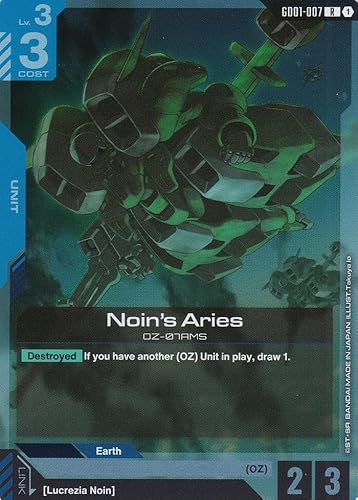 Noin's Aries - GD01-007 - Rare - Newtype Rising - Gundam TCG - Einzelkarte - Offiziell - Anime - mit LMS-Trading Karte Noin's Aries - GD01-007 - Rare - Newtype Rising - Gundam TCG - Einzelkarte - Offiziell - Anime - mit LMS-Trading Karte von LMS Trading