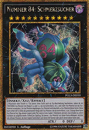 PGL3-DE010 - Nummer 84: Schmerzsucher - Gold Secret Rare - Deutsch - Premium Gold: Infinite Gold - mit LMS Trading Fieldcenter-Karte Yugioh PGL3-DE010 - Nummer 84: Schmerzsucher - Gold Secret Rare - Deutsch - Premium Gold: Infinite Gold - mit LMS Trading Fieldcenter-Karte Yugioh von LMS Trading