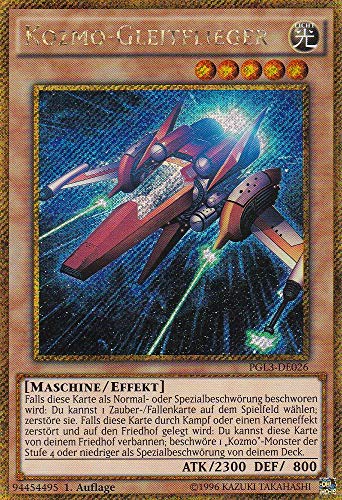 PGL3-DE026 - Kozmo-Gleitflieger - Gold Secret Rare - Deutsch - Premium Gold: Infinite Gold - mit LMS Trading Fieldcenter-Karte Yugioh PGL3-DE026 - Kozmo-Gleitflieger - Gold Secret Rare - Deutsch - Premium Gold: Infinite Gold - mit LMS Trading Fieldcenter-Karte Yugioh von LMS Trading