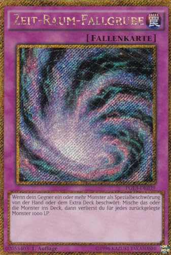 PGL3-DE039 - Zeit-Raum-Fallgrube - Gold Secret Rare - Deutsch - Premium Gold: Infinite Gold - mit LMS Trading Fieldcenter-Karte Yugioh PGL3-DE039 - Zeit-Raum-Fallgrube - Gold Secret Rare - Deutsch - Premium Gold: Infinite Gold - mit LMS Trading Fieldcenter-Karte Yugioh von LMS Trading