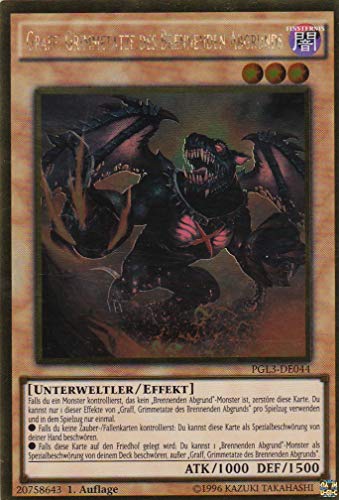 PGL3-DE044 - Graff, Grimmetatze des Brennenden Abgrunds - Gold Rare - Deutsch - Premium Gold: Infinite Gold - mit LMS Trading Fieldcenter-Karte Yugioh von LMS Trading
