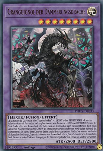 PHHY-DE033 - Granguignol der Dämmerungsdrache - Ultra Rare - 1. Auflage - Deutsch - Photon Hypernova - mit LMS Trading Fieldcenter-Karte Yugioh von LMS Trading