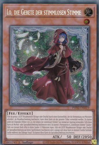 PHNI-DE019 - Lo, die Gebete der Stimmlosen Stimme - Secret Rare - 1. Auflage - DEUTSCH - Phantom Nightmare - mit LMS Trading Fieldcenter-Karte Yugioh von LMS Trading