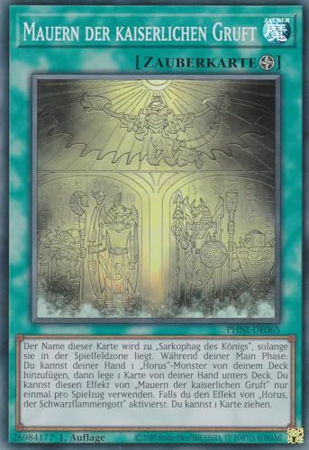 PHNI-DE065 - Mauern der Kaiserlichen Gruft - Super Rare - 1. Auflage - DEUTSCH - Phantom Nightmare - mit LMS Trading Fieldcenter-Karte Yugioh von LMS Trading