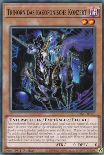PHNI-DE087 - Trihorn das Kakofonische Konzert - Common - 1. Auflage - DEUTSCH - Phantom Nightmare - mit LMS Trading Fieldcenter-Karte Yugioh PHNI-DE087 - Trihorn das Kakofonische Konzert - Common - 1. Auflage - DEUTSCH - Phantom Nightmare - mit LMS Trading Fieldcenter-Karte Yugioh von LMS Trading