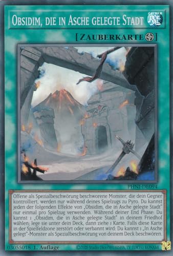 PHNI-DE094 - Obsidim, die in Asche Gelegten Stadt - Super Rare - 1. Auflage - DEUTSCH - Phantom Nightmare - mit LMS Trading Fieldcenter-Karte Yugioh PHNI-DE094 - Obsidim, die in Asche Gelegten Stadt - Super Rare - 1. Auflage - DEUTSCH - Phantom Nightmare - mit LMS Trading Fieldcenter-Karte Yugioh von LMS Trading