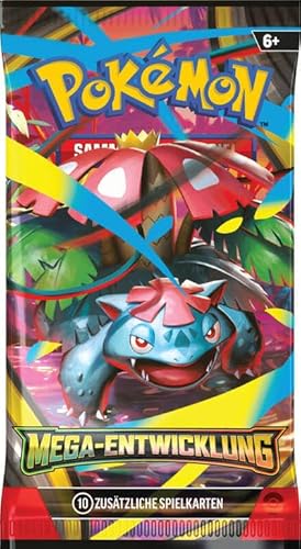 Pokémon Mega Entwicklung – 3 Booster Packs (Deutsch) | TCG Karten zum Sammeln & Spielen | Offizielle Pokémon Sammelkarten von LMS Trading