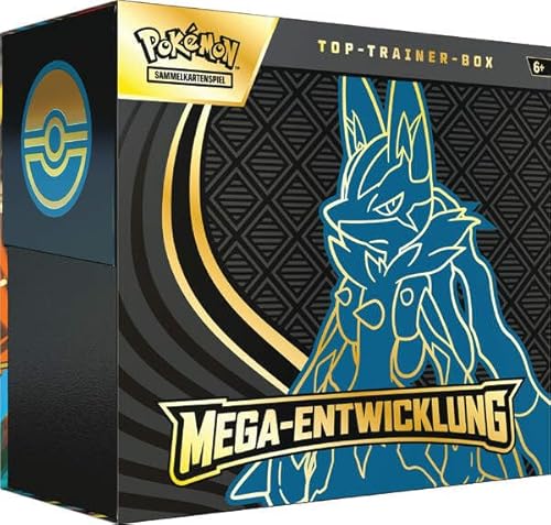 Pokémon Mega Entwicklung – Top-Trainer-Box (DE) - Lucario | Booster, Zubehör & Karten | Original Pokémon TCG von LMS Trading