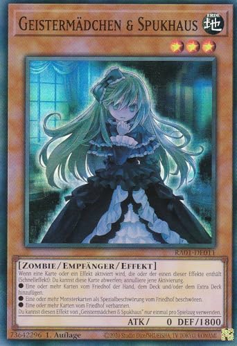 RA01-DE011 - Geistermädchen & Spukhaus - Super Rare - 1. Auflage - DEUTSCH - 25th Anniversary Rarity Collection - mit LMS Trading Fieldcenter-Karte Yugioh von LMS Trading