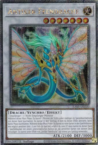 RA01-DE030 - Antiker Feendrache - Quarter Century Secret Rare - 1. Auflage - DEUTSCH - 25th Anniversary Rarity Collection - mit LMS Trading Fieldcenter-Karte Yugioh von LMS Trading