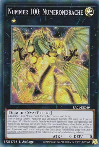 RA01-DE039 - Nummer 100: Numerondrache - Super Rare - 1. Auflage - DEUTSCH - 25th Anniversary Rarity Collection - mit LMS Trading Fieldcenter-Karte Yugioh von LMS Trading