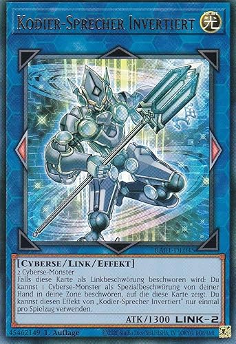 RA01-DE045 - Kodier-Sprecher Invertiert - Ultra Rare - 1. Auflage - DEUTSCH - 25th Anniversary Rarity Collection - mit LMS Trading Fieldcenter-Karte Yugioh von LMS Trading