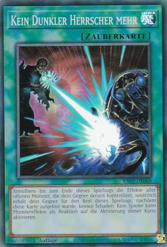 RA01-DE060 - Kein Dunkler Herrscher mehr - Super Rare - 1. Auflage - DEUTSCH - 25th Anniversary Rarity Collection - mit LMS Trading Fieldcenter-Karte Yugioh von LMS Trading