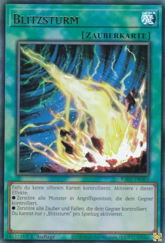 RA01-DE061 - Blitzsturm - Ultra Rare - 1. Auflage - DEUTSCH - 25th Anniversary Rarity Collection - mit LMS Trading Fieldcenter-Karte Yugioh RA01-DE061 - Blitzsturm - Ultra Rare - 1. Auflage - DEUTSCH - 25th Anniversary Rarity Collection - mit LMS Trading Fieldcenter-Karte Yugioh von LMS Trading