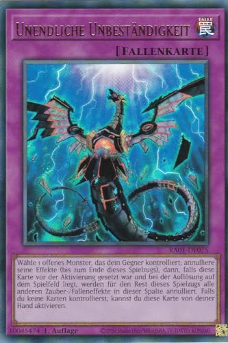 RA01-DE075 - Unendliche Unbeständigkeit - Ultimate Rare - 1. Auflage - DEUTSCH - 25th Anniversary Rarity Collection - mit LMS Trading Fieldcenter-Karte Yugioh RA01-DE075 - Unendliche Unbeständigkeit - Ultimate Rare - 1. Auflage - DEUTSCH - 25th Anniversary Rarity Collection - mit LMS Trading Fieldcenter-Karte Yugioh von LMS Trading