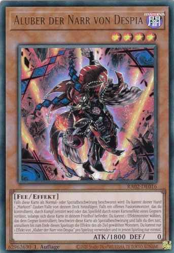 RA02-DE016 - Aluber der Narr von Despia - Ultra Rare - 1. Auflage - Deutsch - 25th Anniversary Rarity Collection II - mit LMS Trading Fieldcenter-Karte Yugioh RA02-DE016 - Aluber der Narr von Despia - Ultra Rare - 1. Auflage - Deutsch - 25th Anniversary Rarity Collection II - mit LMS Trading Fieldcenter-Karte Yugioh von LMS Trading