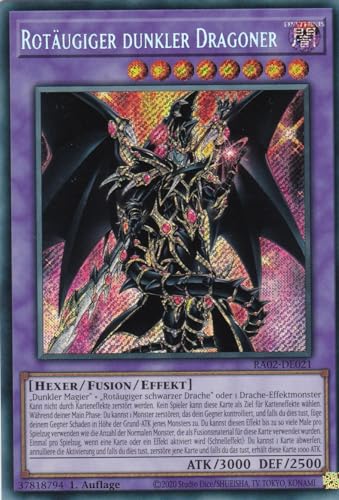 RA02-DE021 - Rotäugiger dunkler Dragoner - Secret Rare - 1. Auflage - Deutsch - 25th Anniversary Rarity Collection II - mit LMS Trading Fieldcenter-Karte Yugioh RA02-DE021 - Rotäugiger dunkler Dragoner - Secret Rare - 1. Auflage - Deutsch - 25th Anniversary Rarity Collection II - mit LMS Trading Fieldcenter-Karte Yugioh von LMS Trading