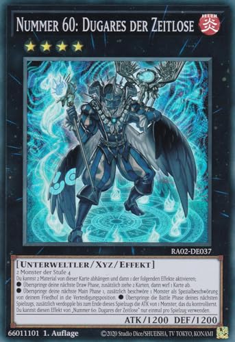 RA02-DE037 - Nummer 60: Dugares der Zeitlose - Super Rare - 1. Auflage - Deutsch - 25th Anniversary Rarity Collection II - mit LMS Trading Fieldcenter-Karte Yugioh von LMS Trading