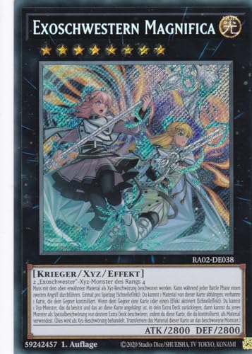 RA02-DE038 - Exoschwestern Magnifica - Secret Rare - 1. Auflage - Deutsch - 25th Anniversary Rarity Collection II - mit LMS Trading Fieldcenter-Karte Yugioh RA02-DE038 - Exoschwestern Magnifica - Secret Rare - 1. Auflage - Deutsch - 25th Anniversary Rarity Collection II - mit LMS Trading Fieldcenter-Karte Yugioh von LMS Trading