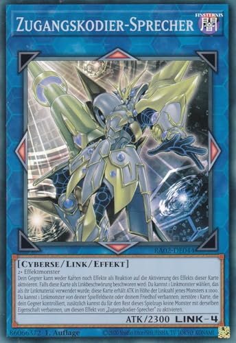 RA02-DE044 - Zugangskodier-Sprecher - Super Rare - 1. Auflage - Deutsch - 25th Anniversary Rarity Collection II - mit LMS Trading Fieldcenter-Karte Yugioh von LMS Trading