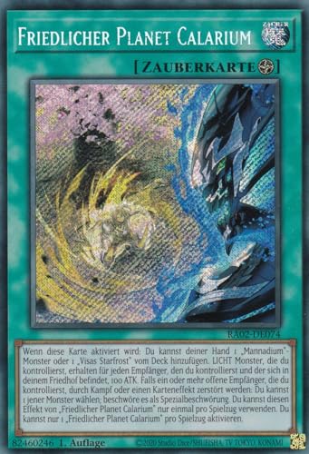 RA02-DE074 - Friedlicher Planet Calarium - Secret Rare - 1. Auflage - Deutsch - 25th Anniversary Rarity Collection II - mit LMS Trading Fieldcenter-Karte Yugioh RA02-DE074 - Friedlicher Planet Calarium - Secret Rare - 1. Auflage - Deutsch - 25th Anniversary Rarity Collection II - mit LMS Trading Fieldcenter-Karte Yugioh von LMS Trading