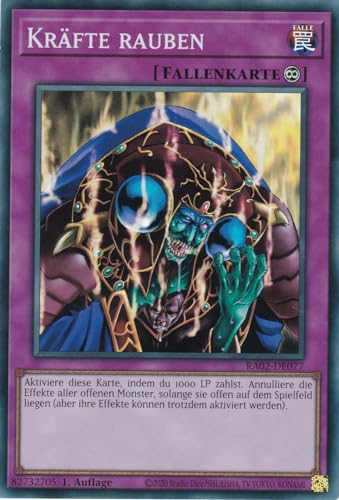 RA02-DE077 - Kräfte rauben - Super Rare - 1. Auflage - Deutsch - 25th Anniversary Rarity Collection II - mit LMS Trading Fieldcenter-Karte Yugioh RA02-DE077 - Kräfte rauben - Super Rare - 1. Auflage - Deutsch - 25th Anniversary Rarity Collection II - mit LMS Trading Fieldcenter-Karte Yugioh von LMS Trading