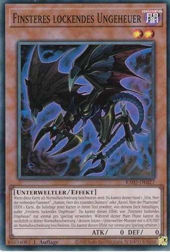 RA03-DE027 - Finsteres lockendes Ungeheuer - Super Rare - Deutsch - 1. Auflage - Quarter Century Bonanza - mit LMS Trading Fieldcenter-Karte Yugioh RA03-DE027 - Finsteres lockendes Ungeheuer - Super Rare - Deutsch - 1. Auflage - Quarter Century Bonanza - mit LMS Trading Fieldcenter-Karte Yugioh von LMS Trading