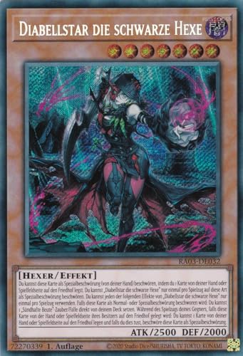 RA03-DE032 - Diabellstar die Schwarze Hexe - Secret Rare - Deutsch - 1. Auflage - Quarter Century Bonanza - mit LMS Trading Fieldcenter-Karte Yugioh RA03-DE032 - Diabellstar die Schwarze Hexe - Secret Rare - Deutsch - 1. Auflage - Quarter Century Bonanza - mit LMS Trading Fieldcenter-Karte Yugioh von LMS Trading