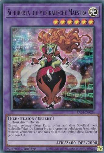 RA03-DE034 - Schuberta die musikalische Maestra - Super Rare - Deutsch - 1. Auflage - Quarter Century Bonanza - mit LMS Trading Fieldcenter-Karte Yugioh von LMS Trading