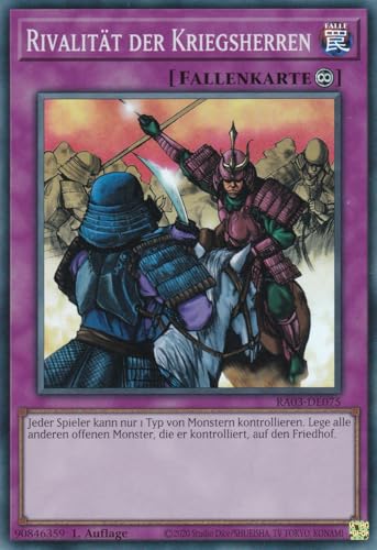 RA03-DE075 - Rivalität der Kriegsherren - Super Rare - Deutsch - 1. Auflage - Quarter Century Bonanza - mit LMS Trading Fieldcenter-Karte Yugioh von LMS Trading