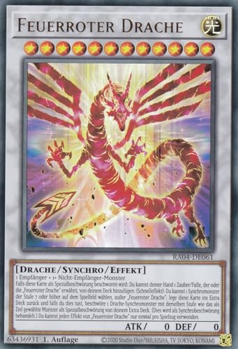 RA04-DE061 - Feuerroter Drache - Ultra Rare - Deutsch - 1. Auflage - Quarter Century Stampede RA04-DE061 - Feuerroter Drache - Ultra Rare - Deutsch - 1. Auflage - Quarter Century Stampede von LMS Trading