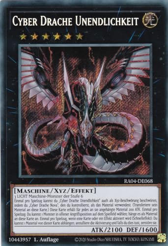 RA04-DE068 - Cyber Drache Unendlichkeit - Secret Rare - Deutsch - 1. Auflage - Quarter Century Stampede von LMS Trading
