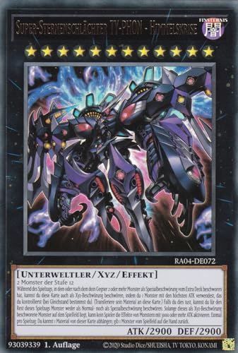 RA04-DE072 - Super-Sternenschlächter TY-PHON - Himmelskrise - Ultra Rare - Deutsch - 1. Auflage - Quarter Century Stampede RA04-DE072 - Super-Sternenschlächter TY-PHON - Himmelskrise - Ultra Rare - Deutsch - 1. Auflage - Quarter Century Stampede von LMS Trading